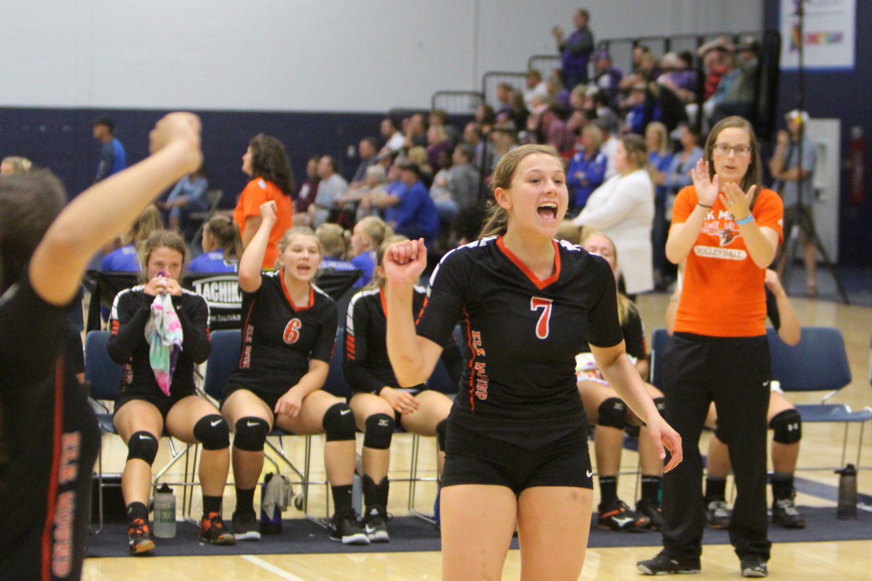 Prep volleyball sprawl at UW-Stout 8-31-19